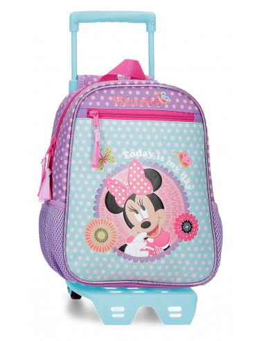 MOCHILA ADAP. C/CARRO 28CM. MINNIE TODAY IS MY DAY